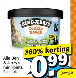 Albert Heijn Alle Ben & Jerry's mini-pints aanbieding
