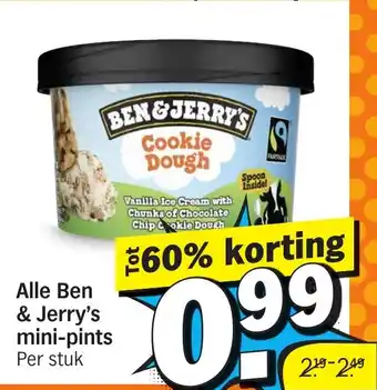 Albert Heijn Alle Ben & Jerry's mini-pints aanbieding