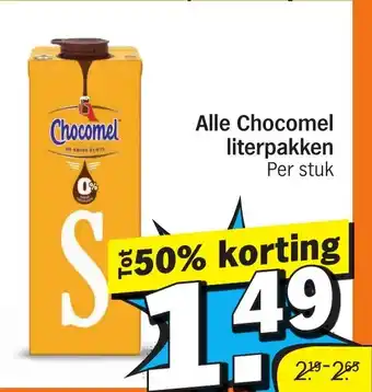 Albert Heijn Alle Chocomel literpakken aanbieding