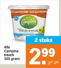 Albert Heijn Alle Campina kwark aanbieding