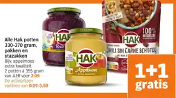 Albert Heijn Alle Hak potten pakken en stazakken aanbieding