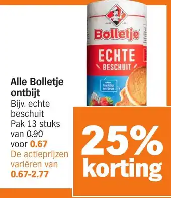 Albert Heijn Alle Bolletje ontbijt aanbieding