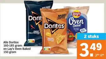 Albert Heijn Alle Doritos en Lay's Oven Baked aanbieding