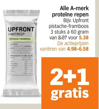 Albert Heijn Alle A-merk proteïne repen aanbieding