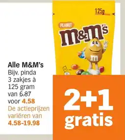 Albert Heijn Alle M&M's aanbieding
