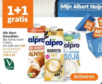 Albert Heijn Alle alpro literpakken aanbieding