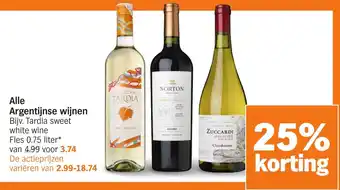 Albert Heijn Alle Argentijnse wijnen aanbieding