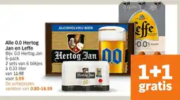 Albert Heijn Alle 0.0 Hertog Jan en Leffe aanbieding
