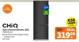 Albert Heijn CHIQ Koel-vriescombinatie aanbieding