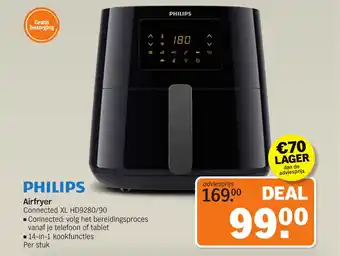 Albert Heijn Philips airfryer Connected XL HD9280/90 aanbieding