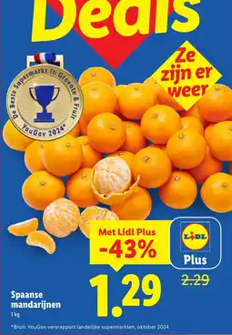 Lidl Spaanse mandarijnen aanbieding