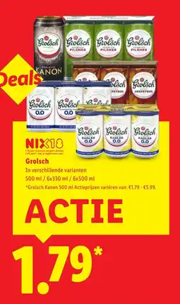 Lidl Grolsch aanbieding