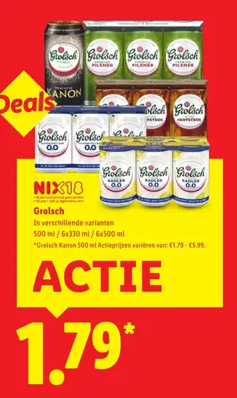 Lidl Grolsch aanbieding
