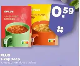 PLUS PLUS 1-kop soep aanbieding