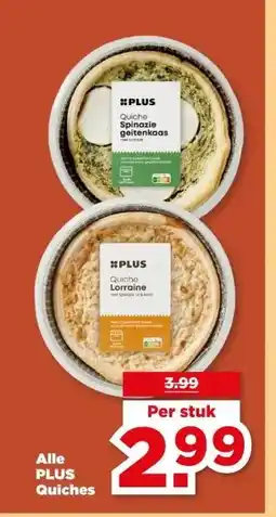 PLUS Alle PLUS Quiches aanbieding