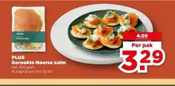 PLUS PLUS Gerookte Noorse zalm aanbieding