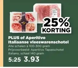 PLUS PLUS of Aperitivo Italiaanse vleeswarenschotel aanbieding