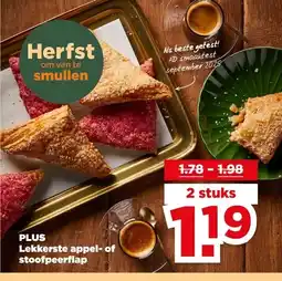 PLUS PLUS Lekkerste appel- of stoofpeerflap aanbieding
