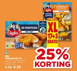 PLUS Iglo Gepaneerde vis aanbieding