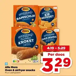 PLUS Alle Mora Oven & airfryer snacks aanbieding