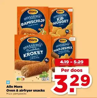 PLUS Alle Mora Oven & airfryer snacks aanbieding