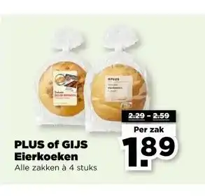 PLUS PLUS of GIJS Eierkoeken aanbieding