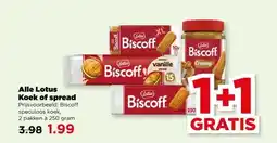 PLUS Alle Lotus Koek of spread aanbieding