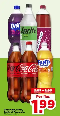 PLUS Coca-Cola, Fanta, Sprite of Fernandes aanbieding