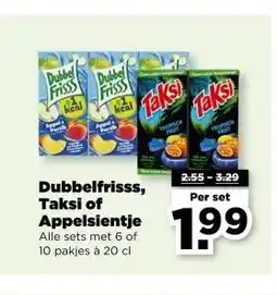 PLUS Dubbelfrisss, Taksi of Appelsientje aanbieding