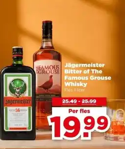 PLUS Jägermeister Bitter of The AMOUS Famous Grouse Whisky aanbieding