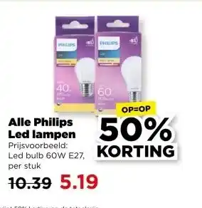 PLUS Alle Philips Led lampen aanbieding