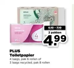 PLUS PLUS Toiletpapier aanbieding