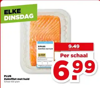 PLUS PLUS Zalmfilet met huid aanbieding