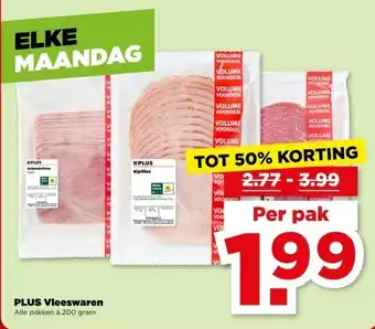 PLUS PLUS Vleeswaren aanbieding