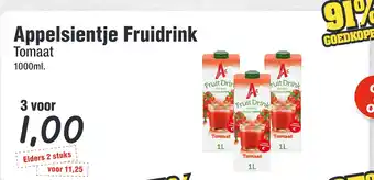 Budget Food Appelsientje Fruidrink Tomaat aanbieding