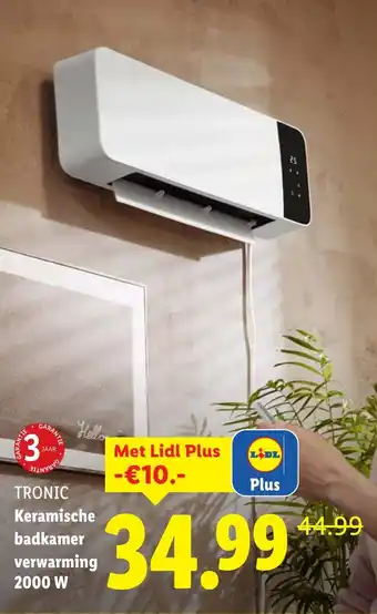 Lidl Tronic keramische badkamer verwarming aanbieding