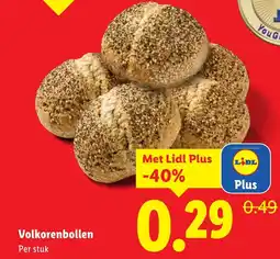 Lidl Volkorenbollen aanbieding