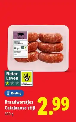 Lidl Braadworstjes Catalaanse stijl aanbieding