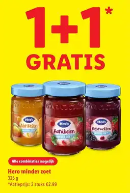 Lidl Hero minder zoet aanbieding