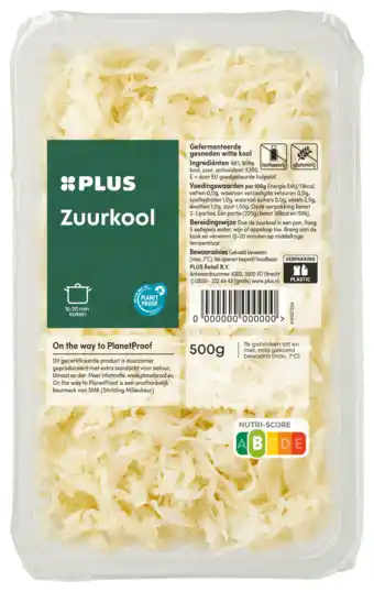 PLUS PLUS Zuurkool aanbieding