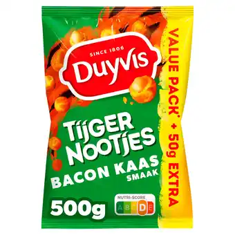 PLUS Duyvis Tijgernoten bacon/cheese 500G aanbieding