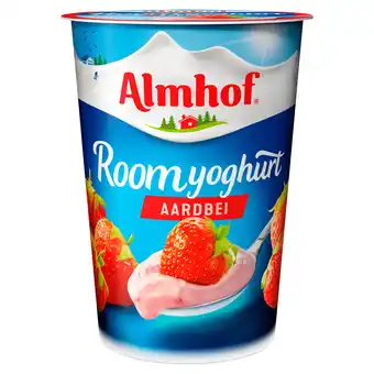 PLUS Almhof Roomyoghurt aardbei aanbieding