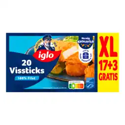PLUS Iglo Vissticks 20 stuks aanbieding