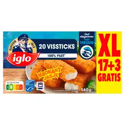 PLUS Iglo Vissticks 20 stuks aanbieding