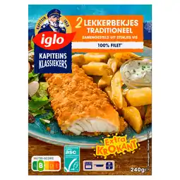 PLUS Iglo Kapitein Klassiekers Lekkerbekjes aanbieding