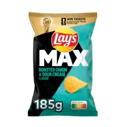PLUS Lays Max Roasted Onion & sour cream aanbieding