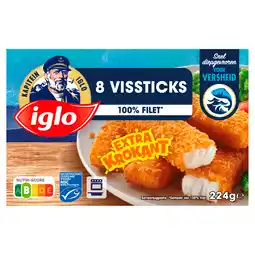 PLUS Iglo Vissticks 8 stuks aanbieding
