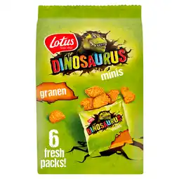 PLUS Lotus koekjes original mini dinosaurus aanbieding
