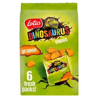 PLUS Lotus koekjes original mini dinosaurus aanbieding