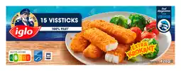 PLUS Iglo Vissticks 15 stuks aanbieding